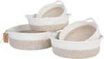 5 Pieces Storage Basket Sets Cotton Rope Woven Baskets for Organizing Small Round Basket Baby Nursery Bins | Fruit Baskets - Image 12