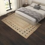 Rectangular Jute Rug For Living Room | Size 4x6 Ft