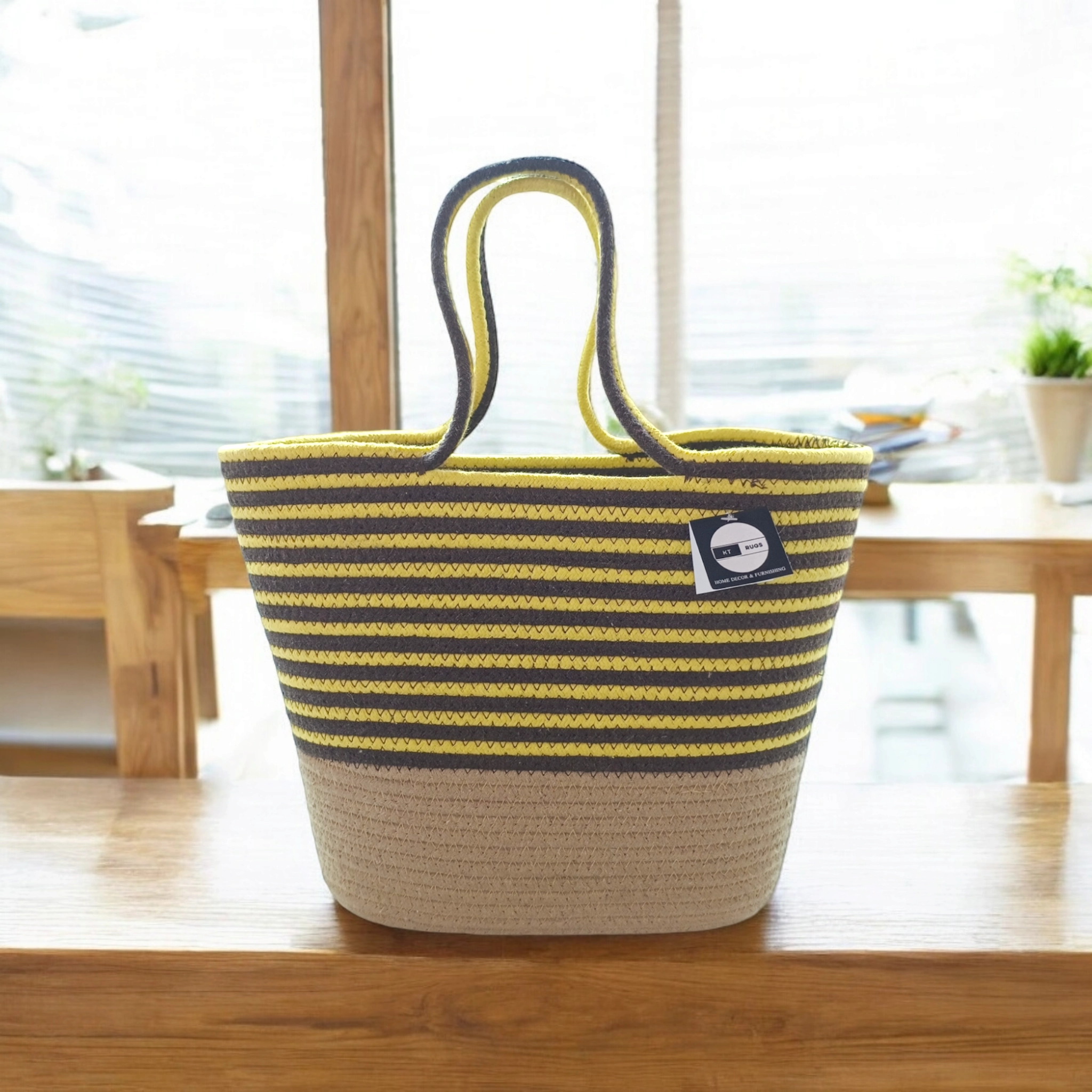 Photoroom-20240813_200952.webp The Perfect Blend Of Style And Sustainability : Beige Yellow hand bag - Image 1