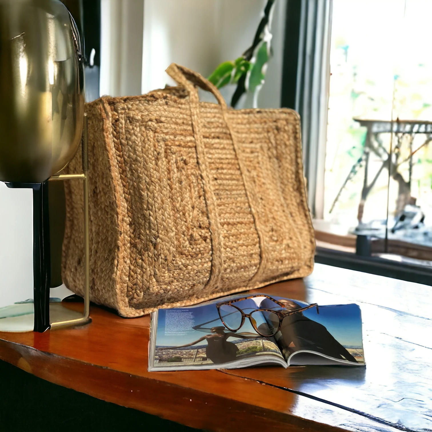 il_1140xN-Photoroom-2.webp Unisex Jute Tote Bag For College Students With Laptop Compartment - Image 1